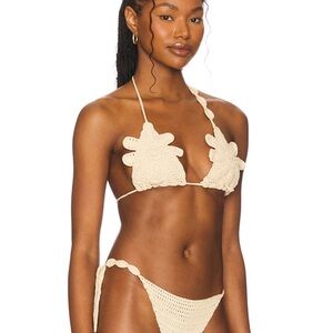 x REVOLVE Samba Bikini Top and Bottoms in Wheat (originally $55 each piece)